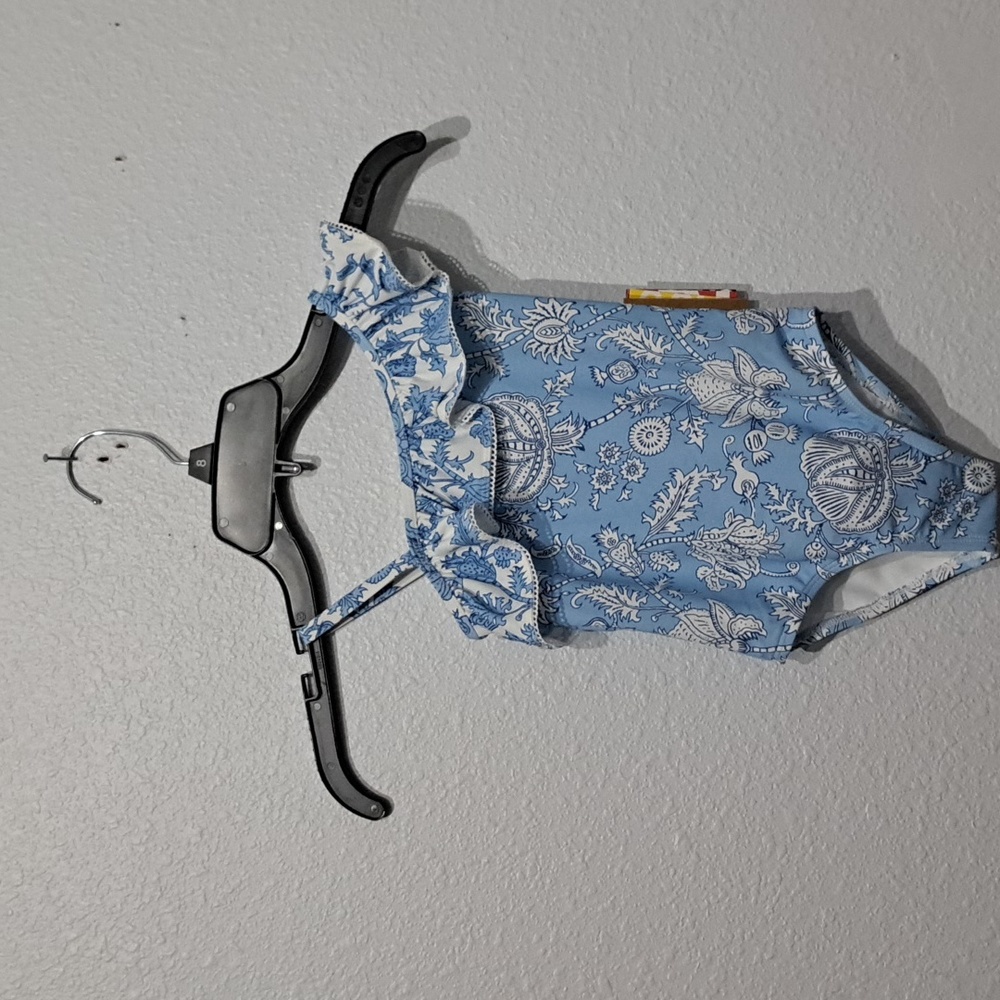 Roller Rabbit Girls Ruffled One-Piece Swimsuit - Picture 2 of 7